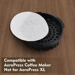 1000 filtros de café redondos desechables de papel compatibles con cafeteras <span class=keywords><strong>Aeropress</strong></span> - Product Image 5