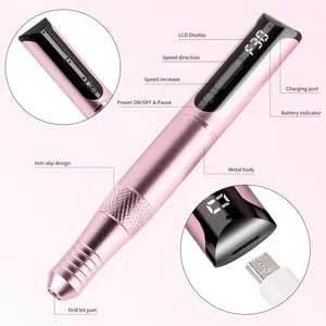 35000RPM Nail Art Drill Rechargeable Electric Nail <b>Grinder</b> with Display Suitable for Manicure Gel Nail Polish Manicure Tools - Product Image 2