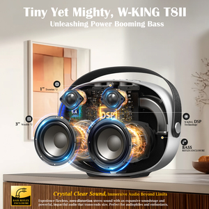 ลำโพงพกพา WKING <span class=keywords><strong>T8</strong></span> II เสียงเบสทรงพลัง รองรับ TWS ชาร์จเร็ว กำลังขับ 40W ไฟ LED วัสดุโลหะและพลาสติก พร้อมฟังก์ชั่นพาวเวอร์แบงค์ - Product Image 3