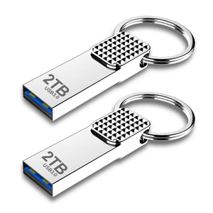 Kim loại không thấm nước USB Flash Drive 4GB 8GB 16GB 32GB 64GB 128GB Pendrive với vòng chìa khóa Bộ nhớ đĩa Mini USB <span class=keywords><strong>Stick</strong></span> - Product Image 2