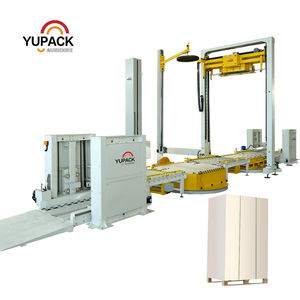 Linee di Imballaggio Logistico Automatizzate Sistema di Reggiatura su Nastro Combinato con Avvolgitore a Piattaforma Rotante Motorizzata - Product Image 3
