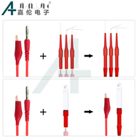 JIALUN Kit de sondes de test à 25 pièces, sondes de pénétration de sécurité, sondes à aiguille, fiches banane 4 mm, pinces crocodiles, sondes de pénétration