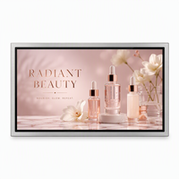 Pantalla Digital Publicitaria LCD IPS de 65 Pulgadas, Montada en Pared, 1080P Full HD, Cristal Templado, Personalizable