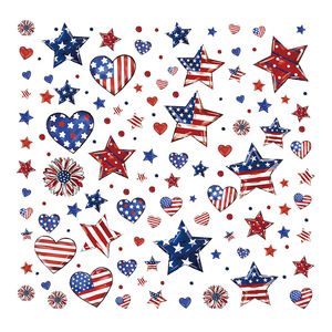 Autocollant PVC statique pour la fête de l'Indépendance des États-Unis, décalcomanie drapeau américain, décoration de verre pour le 4 juillet - Product Image 5