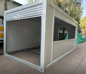 Casa Contenedor Portátil con Puerta Enrollable, Fácil Montaje para 2-3 Autos, Logotipo Personalizado, Uso en Hoteles, Estacionamiento Móvil y Tienda Abierta - Product Image 1
