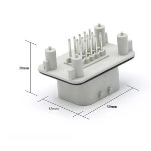 Auto ECU Connector 14 Pin Plastic Male Female Plug For Car PCB <b>Board</b> 33x35x36mm IP20 DT04-3P-P007 - Product Image 2