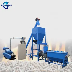 Ce Wood Pellet Machine 800-1000KG/H Biomass Wood Pellet Production Line Agricultural Waste Fuel Burning Flat Die Wood Pellet Making Machine Mill Price