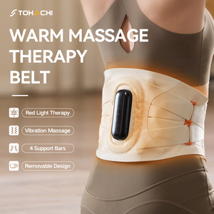 Portable Electric Waist Massager 660nm Red Light & <b>Heat</b> Combo Adjustable Double-Strap Design Perfect Christmas Gift - Product Image 6