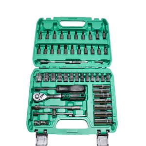 Jeu de douilles à cliquet 53 pièces 1/4'' à 72 dents, qualité industrielle, acier au carbone, kit d'outils professionnel pour mécaniciens et ateliers automobiles - Product Image 4