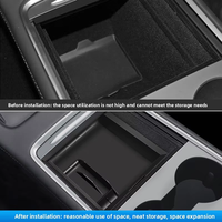 Boîte de rangement pour accoudoir central Tesla Model Y/3/YL, en plastique, personnalisable, modèle M30153, adaptée aux voyages transfrontaliers