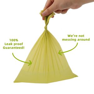 Bolsas para excremento de perro duraderas, a prueba de fugas, ecológicas, biodegradables, certificadas EN13432, hechas de PBAT+PLA+Almidón de maíz - Product Image 5