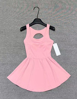 Jupe de tennis sans manches, coupe ajustée, avec short de sécurité intégré, haute élasticité, séchage rapide, logo personnalisé disponible