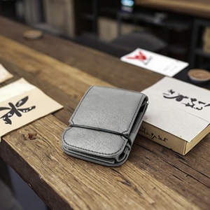 For Durable Handmade Unisex Crazy Horse Genuine Cowhide Leather Anti-Theft Thread Pattern Short Slim Front Pocket Wallet - Product Image 5