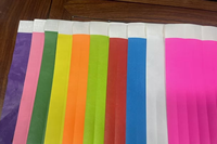 Bracelets personnalisés pour les festivals, les fêtes, les événements promotionnels, série de couleurs unies, bracelet en Tyvek, bracelet en papier imperméable