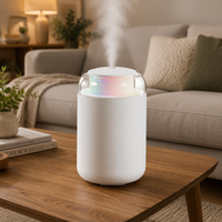 Humidificateur ultrasonique en plastique 1,3 L 5 V USB avec arrêt automatique, lumières LED à changement de couleur, aromathérapie pour la maison, le bureau, l'hôtel, la maison