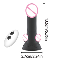 Großhandel Flüssiges Silikon Teleskop-Dildo Künstlicher Penis Realistischer Dildo Sexspielzeug Ferngesteuerter Stoß-Vibrator für Frauen