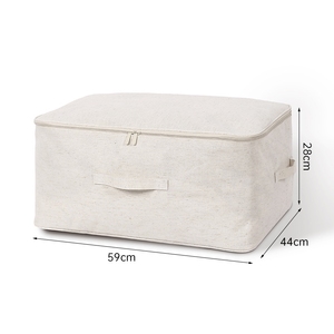 Maison épaisse lavable coton lin couverture couette organisateur sac grande capacité déménagement bagages emballage sac pour chambre stockage - Product Image 4