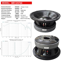 Haut-parleur subwoofer haute puissance de 12 pouces, 1400 W, bobine vocale de 5 pouces, double aimant (253 mm) pour utilisation sur scène en extérieur.