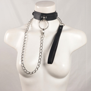 Donne Sexy O-Ring ciondolo in metallo girocollo schiava colletto in pelle catena Bdsm Bondage Fetish collana per adulti Sex Toy Goth <span class=keywords><strong>accessori</strong></span> - Product Image 3