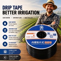 Ruban goutte-à-goutte à débit uniforme GF, type patch, pour l'irrigation de précision des exploitations agricoles et l'application d'engrais