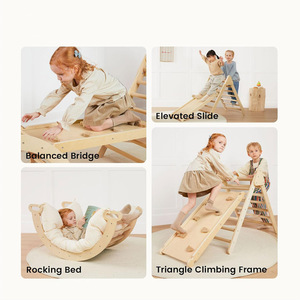 Triángulo de Pikler, Set de Escalada para Niños, Estructura de Madera, Juguetes Montessori, Juguetes de Escalada para Interiores, Gimnasio Montessori Pikler - Product Image 4