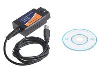 Escáner de Diagnóstico Elm327 USB Obd2, Interfaz USB Elm 327 V 2.1, Escáner Automotriz Compatible con Protocolos OBDII, Lector de Códigos de Auto V2.1 ELM327