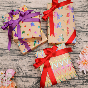 Venta al por mayor 80g cumpleaños Día de San Valentín papel Kraft 43*300cm regalo de lujo embalaje personalizado rollo de papel de regalo - Product Image 6