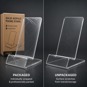 Soporte Moderno para Teléfono Celular de Acrílico Sólido Pulido de 3 mm de Grosor, Soporte Transparente de una Sola Pieza para Teléfono Celular, Decoración para el Hogar y la Oficina, Negocios - Product Image 3
