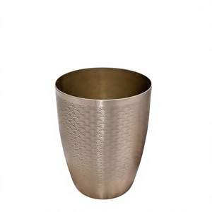 Anti Slip Metal Bathroom Waste <b>Bin</b> Cylindrical Shape Rust Resistance Decorative Dry Wet Trash <b>Storage</b> <b>Bins</b> For Indoor Use - Product Image 1