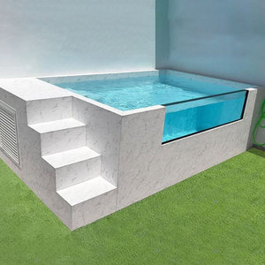 Gia đình kích thước nhỏ piscina piscine Patio bằng gỗ sợi thủy tinh trên mặt đất hồ bơi 5 m 3m bồn tắm lạnh Plunge bể bơi Spa nóng - Product Image 4