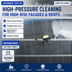 UAV de lavage de façades commerciales à haute pression contrôlée pour le nettoyage des fenêtres de tours de bureaux et les travaux de maintenance de tours de bureaux - Product Image 1