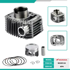 WAVE125/XRM125/KPH Cylinder 125cc 52.4mm 57mm Hot Selling Motorcycle Cylinder Block Kits Piston Ring With Gasket For HONDA