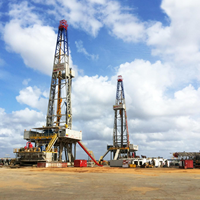 Plateforme de forage pétrolier, plateforme terrestre