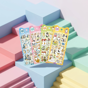 Marshmallow Stickers Dessert Cat Korean Cute Character Removable Diary Deco Sticker Bulk Distributor Wholesale - Product Image 1