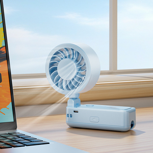 Ventiladores Mini Eléctricos Personalizados con Batería, Recargables por USB, Portátiles, de Mano, para Exteriores, Domésticos, Plegables de Plástico - Product Image 1