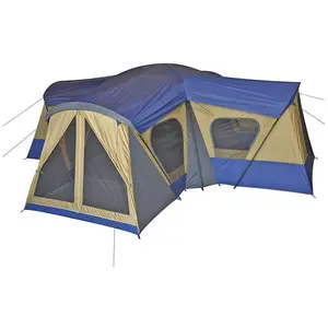 14 Person 4 Rooms Extra Large Cabin Family Camping Tent With 4 Entrances