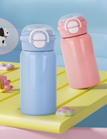 Mini Termo de Acero Inoxidable 304 con Tapa de Pop-Up de un Clic, Taza Térmica Portátil de Bolsillo para Estudiantes