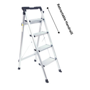 2025 Mới Thiết Kế Hiện Đại Có Thể Thu Vào Kính Thiên Văn Nhôm Lan Can 3-6 Bước Gấp Thang Với Khay Công Cụ Cho Hộ Gia Đình Sử Dụng - Product Image 2