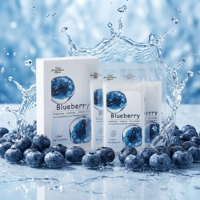 Masque facial professionnel en hydrogel de gelée de myrtille bio-fermentée pour usage en salon, en poudre ou en feuille, pour hydrater et réparer
