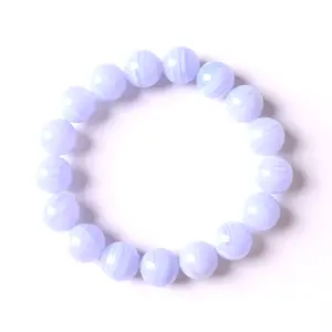 Factory wholesale 8mm10mm12mm Natural stone bead blue crazy lace agate tumble bracelet fashion jewelry