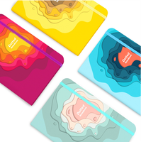 Journal de gratitude à couverture rigide en papier écologique de haute qualité avec bande élastique conception personnalisée cahiers à pois imprimés en papier