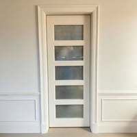 Portes en bois modernes pour intérieur de bureau et résidentiel, couleur blanche, avec verre, étanches et insonorisées, prix de gros XIYATECH