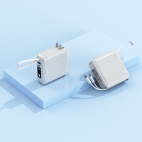 Vente en gros 20000mAh Ultra grande capacité prise secteur charge rapide banques d'alimentation prise murale auto-filaire banques de centrale électrique transfrontalière