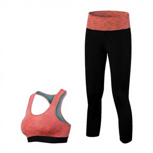 Conjunto Deportivo de Dos Piezas para Mujer, Leggings y Top Corto sin Mangas de Spandex/Algodón, Ropa para Yoga y Gimnasio - Product Image 5