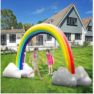 Inflatable Rainbow Water Arch <b>Spray</b> Play <b>Set</b> 200x160cm Outdoor Kids Garden Toy For Summer Fun - Product Image 5