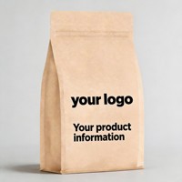 Emballage alimentaire personnalisé en papier kraft résistant à l'humidité : sac à fermeture éclair auto-scellant et autoportant.