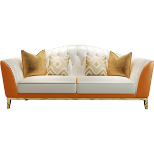 Pequeña y ligera combinación de soldadura de lujo sala de estar de estilo americano posmoderna de tres personas minimalista red de esponja de soldadura rojo - Product Image 2