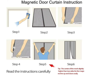 Thiết kế hiện đại tự đóng cửa màn hình cửa chống muỗi thân thiện với vật nuôi cho rèm cửa nhà làm bằng polyester bền - Product Image 6