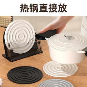 Tapis de cuisine en silicone rond, double face, antidérapant, isolant thermique, pour la protection des plans de travail, fabriqué à Wenzhou - Product Image 5