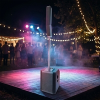 CRONUS-12A VIA Enceinte colonne active en bois de 12 pouces, Bluetooth TWS de classe D, enceinte PA professionnelle pour scène, église, événements en plein air